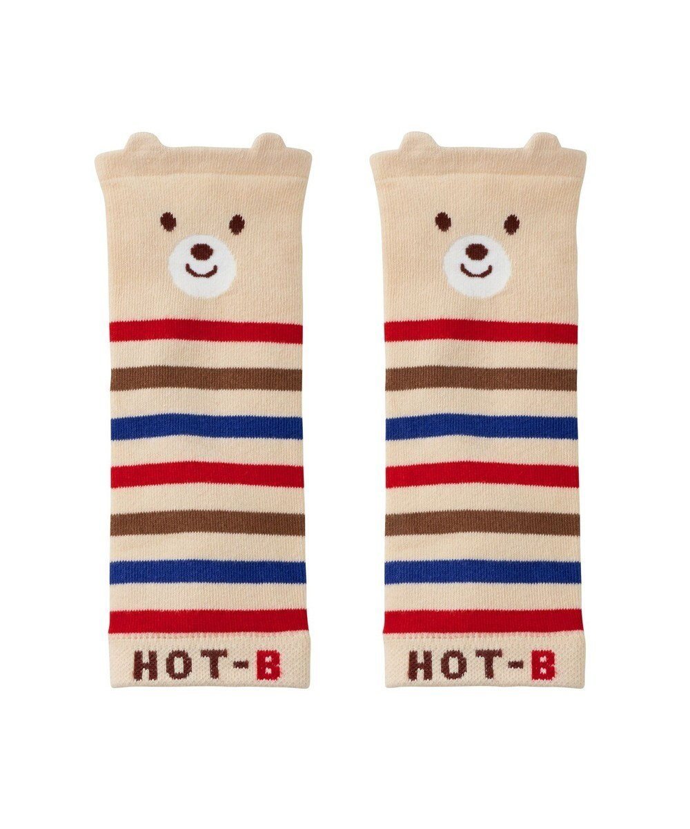 【ミキハウスホットビスケッツ/MIKI HOUSE HOT BISCUITS / KIDS】の顔ドン ボーダーレッグウォーマー インテリア・キッズ・メンズ・レディースファッション・服の通販 founy(ファニー) 　ファッション　Fashion　キッズファッション　Fashion for Kids　おすすめ　Recommended / Our Picks　ギフト プレゼント　Gift / Present　ソックス　Socks, Hosiery　タイツ　Tights, Legwear　ベビー　Baby, Babywear　夏　Summer　S/S・春夏　SS, Spring/Summer, Warm Season　A/W・秋冬　Autumn/Winter　防寒　Cold Protection, Winter-Ready　アイボリー|ID: prp329100004686672 ipo3291000000033842950