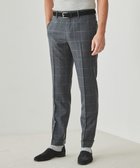 【五大陸/gotairiku / MEN】のロングセラー【洗える/折り目加工/シワになりにくい/ウエストアジャスター】ウォッシャブル サマーウール100%パンツ_限定色(ノータック)25年モデル 新色/ライトグレー×格子|ID: prp329100004686690 ipo3291000000034649161