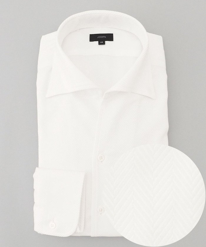 【ジョゼフ オム/JOSEPH HOMME / MEN】のクレイジーツイルへリンボン イタリアンカラーシャツ インテリア・キッズ・メンズ・レディースファッション・服の通販 founy(ファニー) https://founy.com/ ファッション Fashion メンズファッション Fashion for Men トップス・カットソー Cut & Sew Tops メンズシャツ Shirts おすすめ Recommended / Our Picks インド Indian Textile エレガント 上品 Elegant ツイル Twist, Twisted Detail ドレス Dress, One-Piece 夏 Summer 春 Spring S/S・春夏 SS, Spring/Summer, Warm Season |ID: prp329100004686698 ipo3291000000034210282