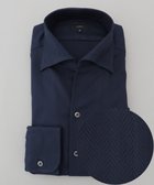 【ジョゼフ オム/JOSEPH HOMME / MEN】のクレイジーツイルへリンボン イタリアンカラーシャツ ネイビー系|ID: prp329100004686698 ipo3291000000034210286