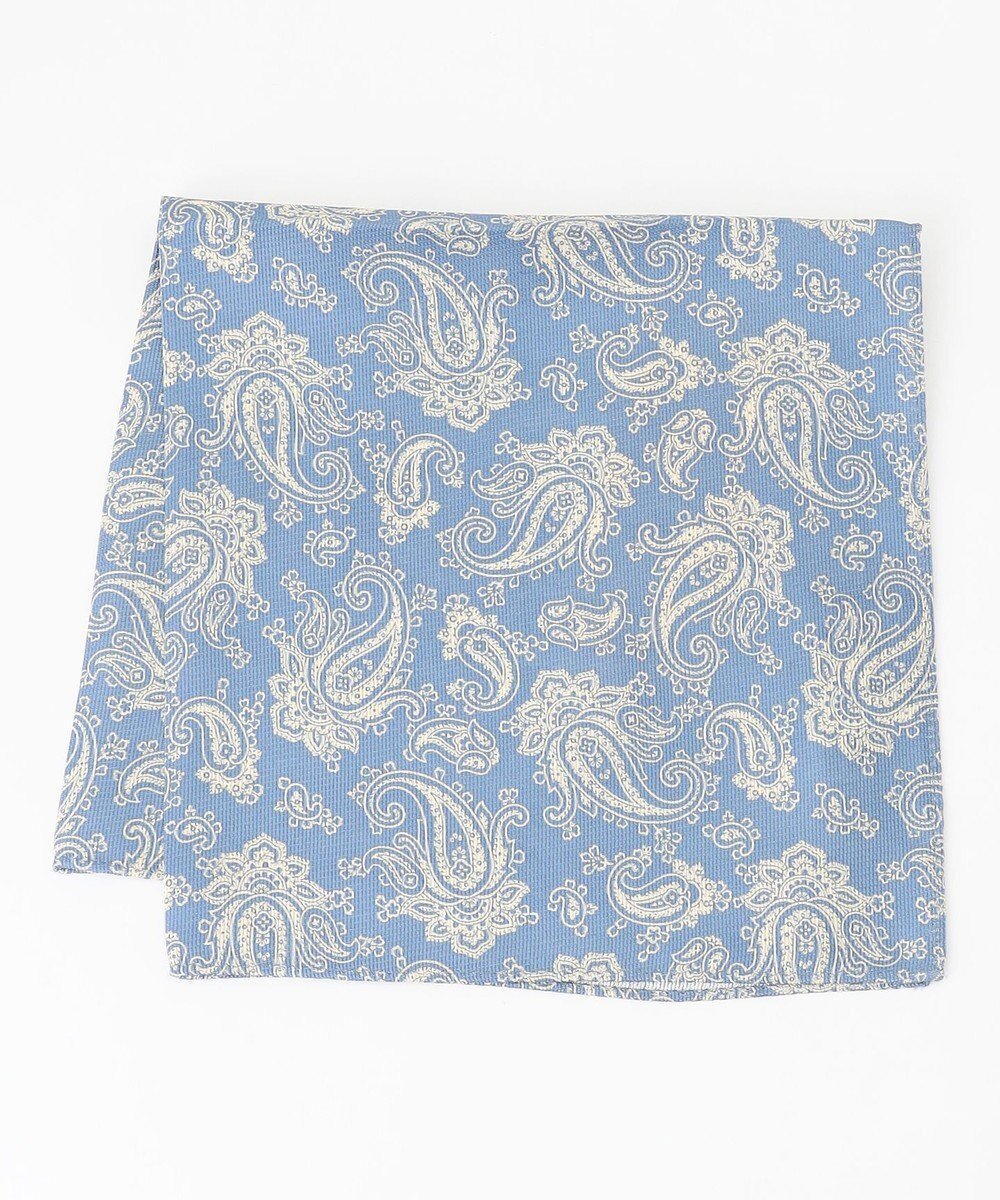 【ジェイ プレス/J.PRESS / MEN】のペイズリーハンドプリント チーフ インテリア・キッズ・メンズ・レディースファッション・服の通販 founy(ファニー) 　ファッション　Fashion　メンズファッション　Fashion for Men　シルク　Silk, 100% Silk　スーツ　Suit, Formalwear　ビジネス 仕事 通勤　Business / Work / Commuting　ペイズリー　Paisley, Ethnic Pattern　エレガント 上品　Elegant　ライトグレー系6|ID: prp329100004686707 ipo3291000000034941059