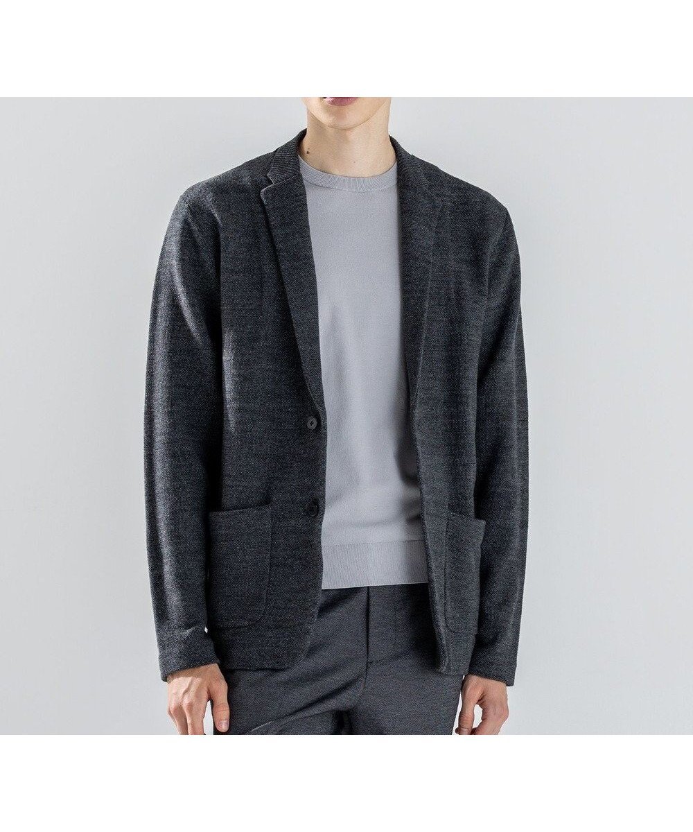 【ジョゼフ オム/JOSEPH HOMME / MEN】の【新素材】リンクスツイード ニットジャケット インテリア・キッズ・メンズ・レディースファッション・服の通販 founy(ファニー) 　ファッション　Fashion　メンズファッション　Fashion for Men　アウター　Men's Coats Outerwear　テーラードジャケット　Tailored Jackets & Blazers　カーディガン　Cardigan, Knitwear　シンプル　Simple, Minimal　ジャケット　Jacket, Outerwear　ツイード　Twill, Twill Weave　パッチ　Patch, Appliqué　ポケット　Pocket, Pocket Detail　秋　Autumn　A/W・秋冬　Autumn/Winter　羽織　Haori, Light Jacket　グレー系|ID: prp329100004686715 ipo3291000000033843153