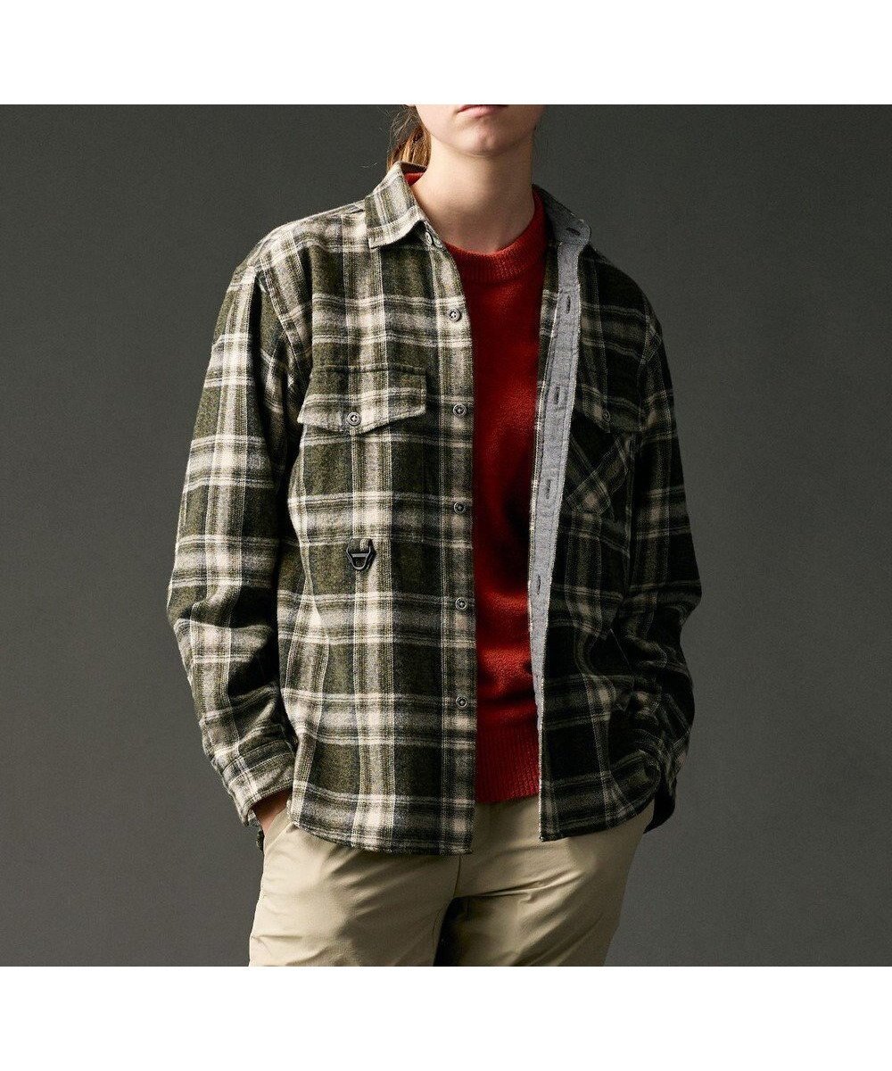 【ジョセフ アブード マウンテン/JOSEPH ABBOUD MOUNTAIN】の【大人の山シャツ】メランジチェックシャツ インテリア・キッズ・メンズ・レディースファッション・服の通販 founy(ファニー) ファッション Fashion レディースファッション Fashion for Women トップス・カットソー Cut & Sew Tops シャツ・ブラウス・オフィスカジュアル Elegant Blouses & Button-Ups アウトドア Outdoor Clothing クラシック Classic, Timeless Style サングラス Sunglasses, Shades チェック Check, Plaid, Tartan バイアス Bias, Diagonal Cut バランス Balance, Style Balance パッチ Patch, Appliqué ポケット Pocket, Pocket Detail メランジ Melange, Mixed Yarn リラックス Relax, Relaxed Fit ワーク Workwear, Utility Style A/W・秋冬 Autumn/Winter おすすめ Recommended / Our Picks ダークグリーン系4|ID: prp329100004686718 ipo3291000000033843164