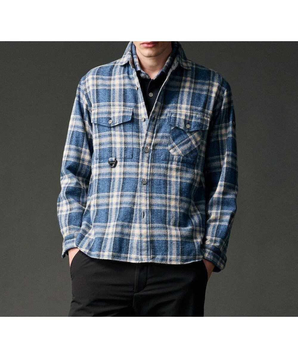 【ジョセフ アブード マウンテン/JOSEPH ABBOUD MOUNTAIN】の【大人の山シャツ】メランジチェックシャツ インテリア・キッズ・メンズ・レディースファッション・服の通販 founy(ファニー) ファッション Fashion レディースファッション Fashion for Women トップス・カットソー Cut & Sew Tops シャツ・ブラウス・オフィスカジュアル Elegant Blouses & Button-Ups アウトドア Outdoor Clothing クラシック Classic, Timeless Style サングラス Sunglasses, Shades チェック Check, Plaid, Tartan バイアス Bias, Diagonal Cut バランス Balance, Style Balance パッチ Patch, Appliqué ポケット Pocket, Pocket Detail メランジ Melange, Mixed Yarn リラックス Relax, Relaxed Fit ワーク Workwear, Utility Style A/W・秋冬 Autumn/Winter おすすめ Recommended / Our Picks ダルブルー系4|ID: prp329100004686718 ipo3291000000033843165