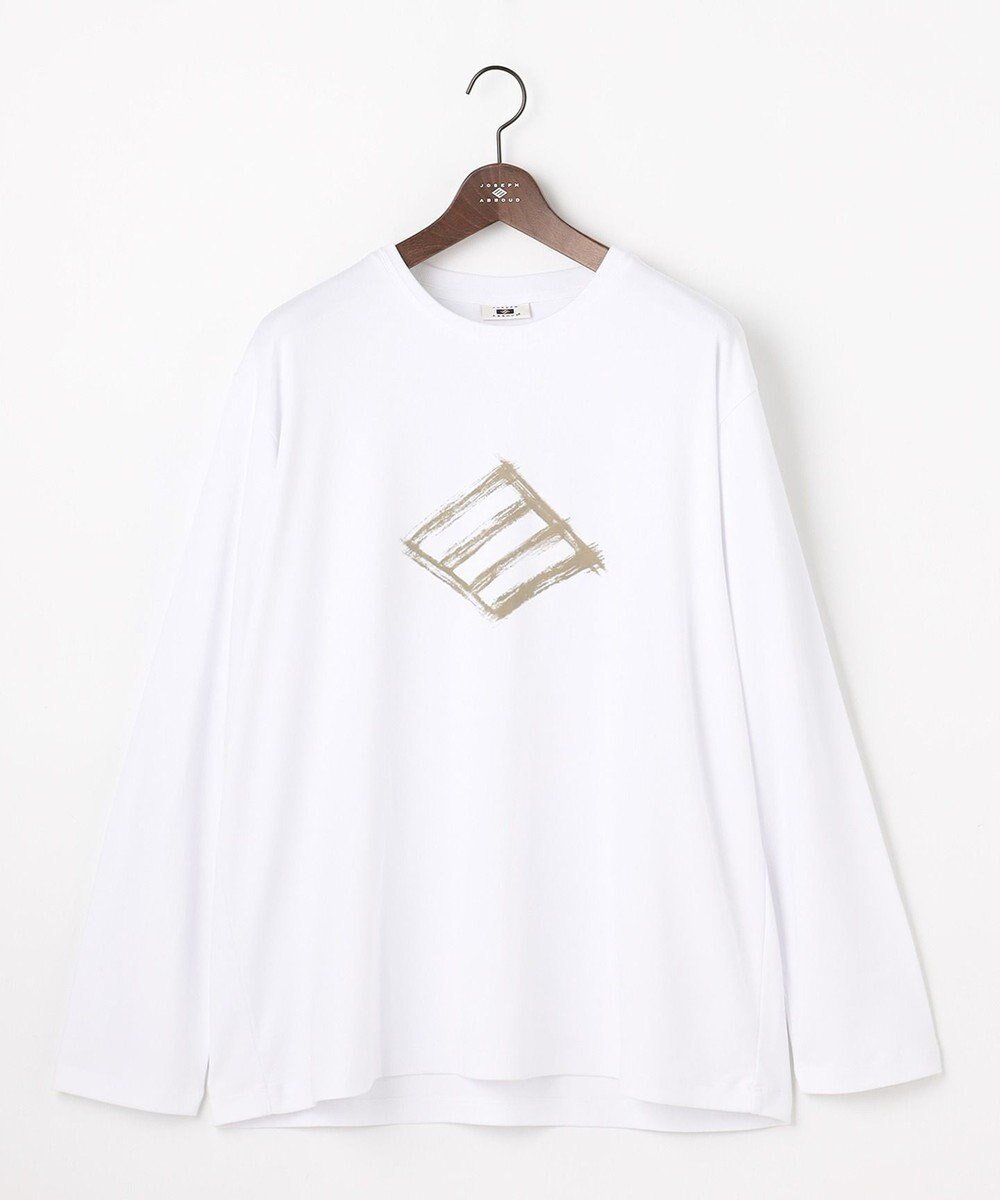 【ジョセフ アブード/JOSEPH ABBOUD / MEN】の【柔らかな肌触り】ソフトスムースダイヤロゴプリント Tシャツ インテリア・キッズ・メンズ・レディースファッション・服の通販 founy(ファニー) 　ファッション　Fashion　メンズファッション　Fashion for Men　トップス・カットソー　Cut & Sew Tops　メンズシャツ　Shirts　カットソー　Cut and Sewn Top　シンプル　Simple, Minimal　デニム　Denim, Jeans Material　手描き　Hand-Drawn, Illustrated　プリント　Print, Printed Pattern　A/W・秋冬　Autumn/Winter　おすすめ　Recommended / Our Picks　ホワイト系|ID: prp329100004686719 ipo3291000000034188384