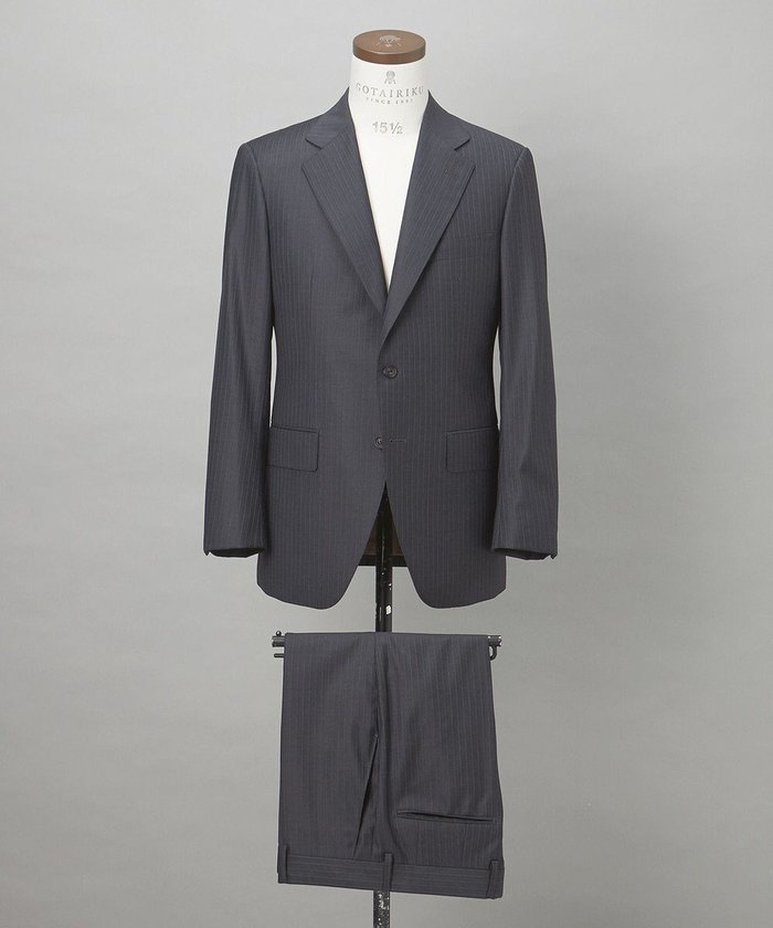 【五大陸/gotairiku / MEN】の【Loro Piana Fabric】365 通年スーツ(グレー×ストライプ) インテリア・キッズ・メンズ・レディースファッション・服の通販 founy(ファニー) https://founy.com/ ファッション Fashion メンズファッション Fashion for Men セットアップ Matching Sets 新作・新入荷 New Arrivals / New In シェイプ Shape, Slim Fit ストライプ Stripe, Striped Pattern スーツ Suit, Formalwear セットアップ Set-Up, Coordinated Outfit テーパード Tapered, Tapered Pants レギュラー Regular, Standard Fit 夏 Summer S/S・春夏 SS, Spring/Summer, Warm Season A/W・秋冬 Autumn/Winter |ID: prp329100004686746 ipo3291000000033843262