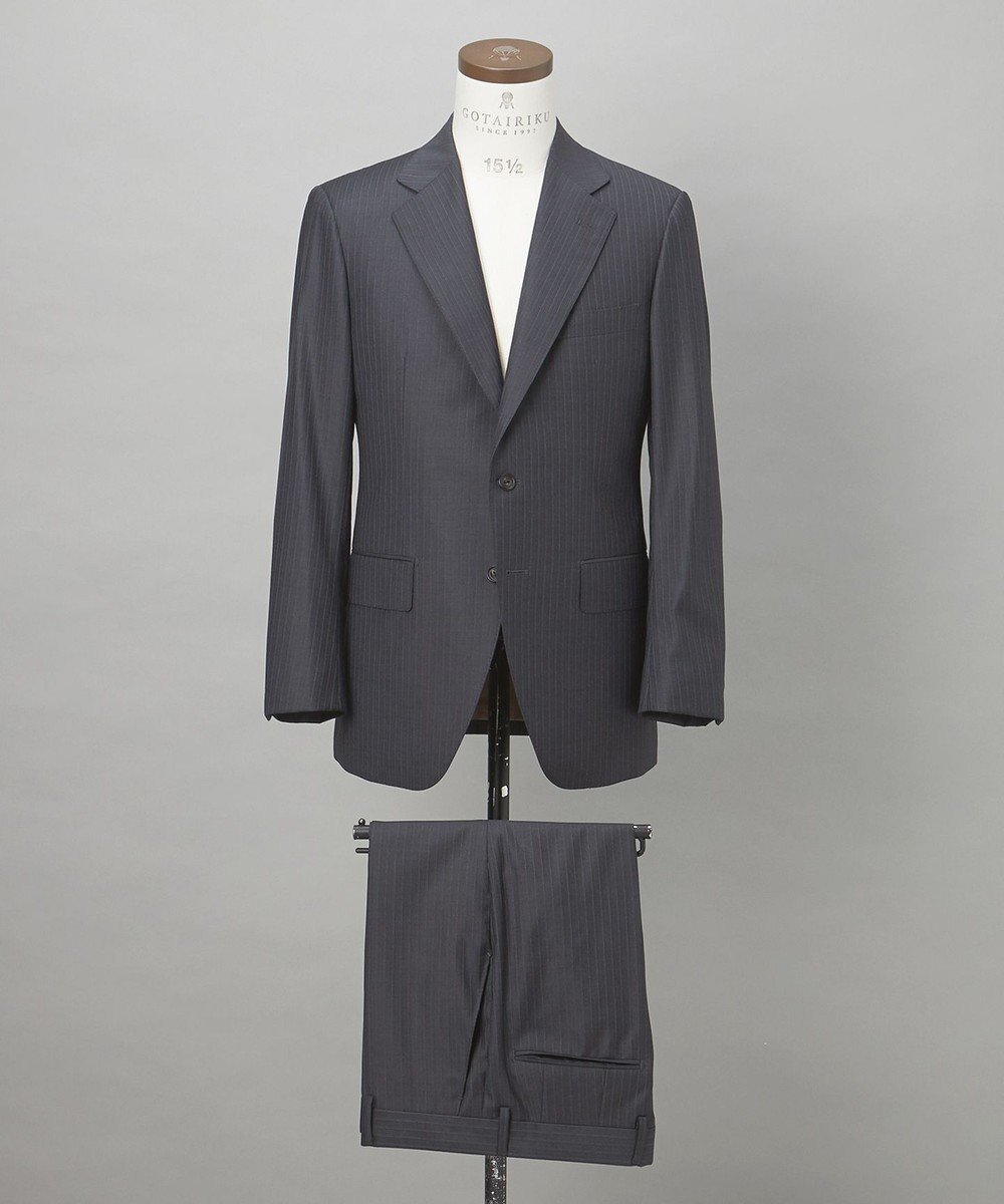 【五大陸/gotairiku / MEN】の【Loro Piana Fabric】365 通年スーツ(グレー×ストライプ) インテリア・キッズ・メンズ・レディースファッション・服の通販 founy(ファニー) 　ファッション　Fashion　メンズファッション　Fashion for Men　セットアップ　Matching Sets　新作・新入荷　New Arrivals / New In　シェイプ　Shape, Slim Fit　ストライプ　Stripe, Striped Pattern　スーツ　Suit, Formalwear　セットアップ　Set-Up, Coordinated Outfit　テーパード　Tapered, Tapered Pants　レギュラー　Regular, Standard Fit　夏　Summer　S/S・春夏　SS, Spring/Summer, Warm Season　A/W・秋冬　Autumn/Winter　グレー系1|ID: prp329100004686746 ipo3291000000033843263