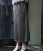 【23区/NIJYUSANKU】の【撥水加工/洗える】スムースサテン Iライン スカート グレー系|ID: prp329100004686749 ipo3291000000034674631