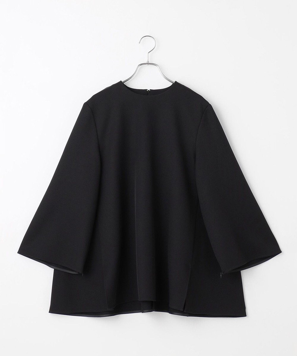 【ハッシュニュアンス/#Newans】の【マシンウォッシャブル】ファスナースリットAラインブラウス インテリア・キッズ・メンズ・レディースファッション・服の通販 founy(ファニー) 　ファッション　Fashion　レディースファッション　Fashion for Women　トップス・カットソー　Cut & Sew Tops　シャツ・ブラウス・オフィスカジュアル　Elegant Blouses & Button-Ups　シンプル　Simple, Minimal　スリット　Slit, Slit Detail　タートルネック　Turtleneck, High Neck　パターン　Pattern, Design Print　エレガント 上品　Elegant　A/W・秋冬　Autumn/Winter　ブラック|ID: prp329100004686791 ipo3291000000034674676