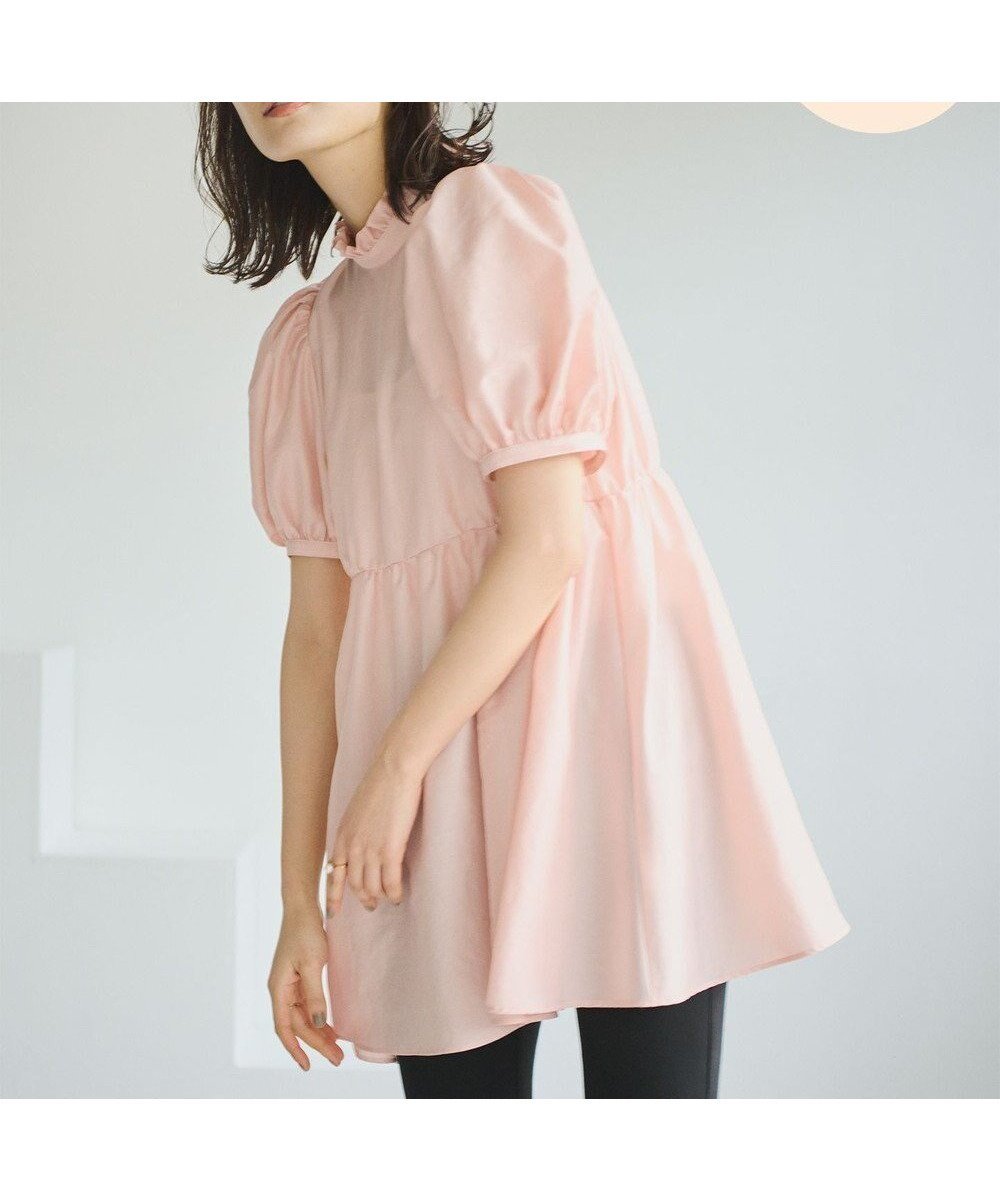 【ハッシュニュアンス/#Newans】の【ANSWER for 骨格ウェーブ】フリルカラーパフスリーブチュニック インテリア・キッズ・メンズ・レディースファッション・服の通販 founy(ファニー) ファッション Fashion レディースファッション Fashion for Women ワンピース Dresses チュニック Tunic Tops & Dresses ウェーブ Wavy Pattern チュニック Tunic, Long Top ハイネック High Neck, Mock Neck フリル Frill, Ruffle ヴィンテージ Vintage Style 夏 Summer 春 Spring S/S・春夏 SS, Spring/Summer, Warm Season 洗える Machine Washable ピンク系|ID: prp329100004686795 ipo3291000000034366550