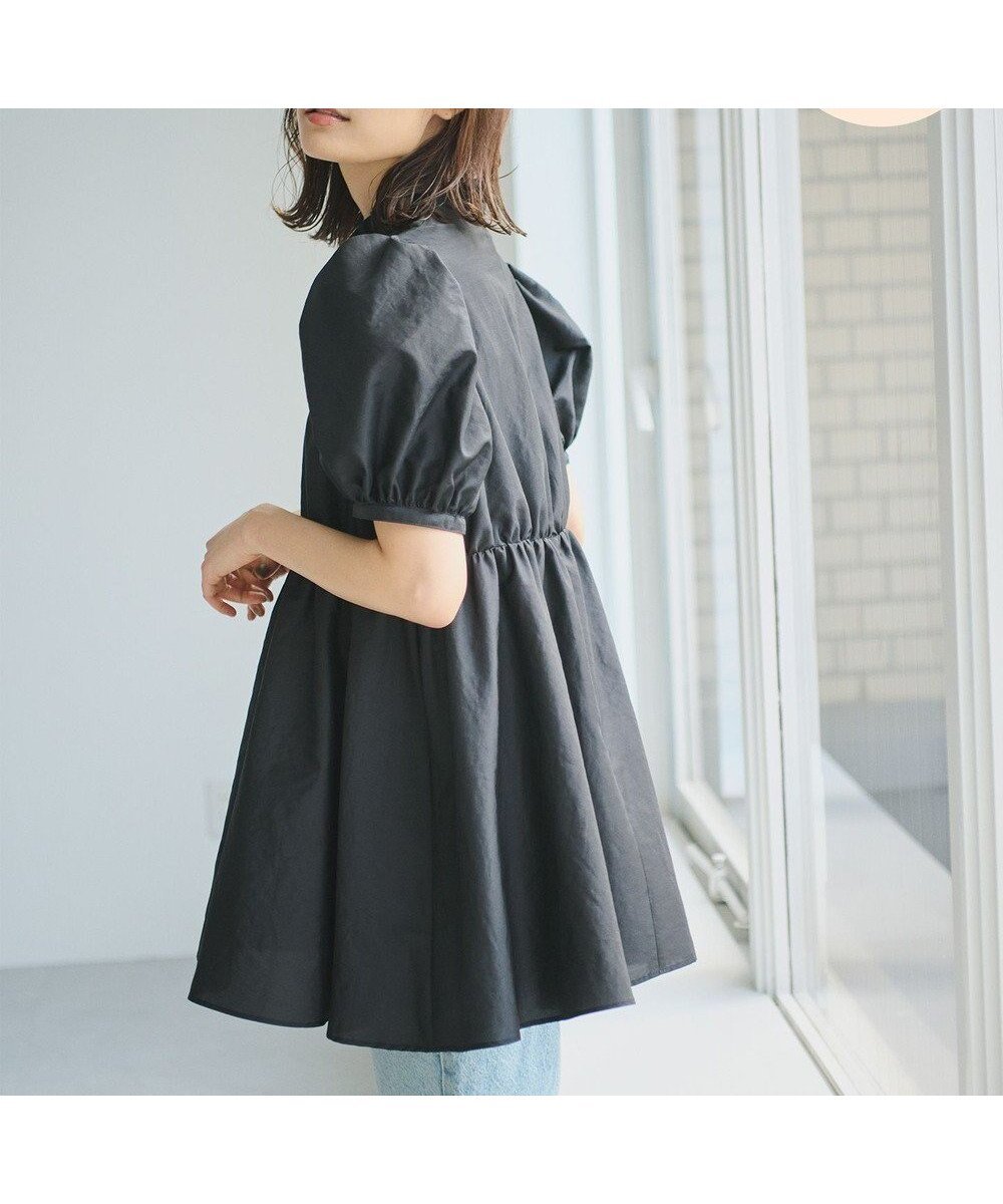 【ハッシュニュアンス/#Newans】の【ANSWER for 骨格ウェーブ】フリルカラーパフスリーブチュニック インテリア・キッズ・メンズ・レディースファッション・服の通販 founy(ファニー) ファッション Fashion レディースファッション Fashion for Women ワンピース Dresses チュニック Tunic Tops & Dresses ウェーブ Wavy Pattern チュニック Tunic, Long Top ハイネック High Neck, Mock Neck フリル Frill, Ruffle ヴィンテージ Vintage Style 夏 Summer 春 Spring S/S・春夏 SS, Spring/Summer, Warm Season 洗える Machine Washable ブラック系|ID: prp329100004686795 ipo3291000000034366551