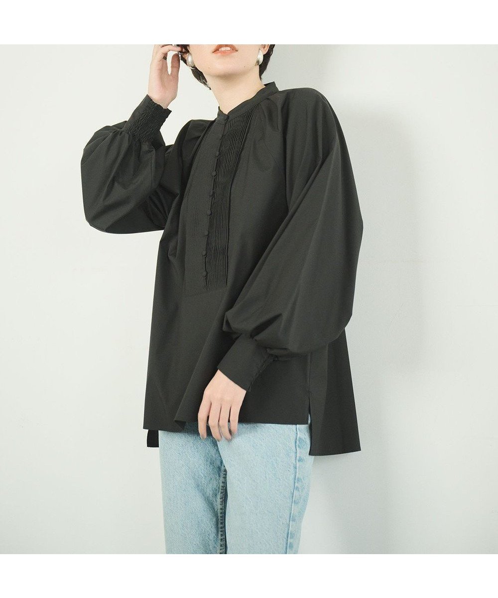 【ハッシュニュアンス/#Newans】の【アイロンいらず】ロングピンタックブラウス インテリア・キッズ・メンズ・レディースファッション・服の通販 founy(ファニー) ファッション Fashion レディースファッション Fashion for Women トップス・カットソー Cut & Sew Tops シャツ・ブラウス・オフィスカジュアル Elegant Blouses & Button-Ups シンプル Simple, Minimal スリット Slit, Slit Detail スリーブ Sleeve, Long Sleeve / Short Sleeve トレンド Trend, Trending Now エレガント 上品 Elegant 夏 Summer S/S・春夏 SS, Spring/Summer, Warm Season 洗える Machine Washable A/W・秋冬 Autumn/Winter ブラック|ID: prp329100004686796 ipo3291000000034778972