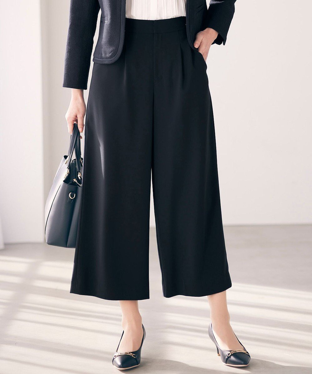 【エニィ スィス/any SiS】の【セットアップ可】セレモニーダブルクロス ワイドパンツ 人気、トレンドファッション・服の通販 founy(ファニー) 　ファッション　Fashion　レディースファッション　Fashion for Women　セットアップ　Matching Sets　レディースパンツ・ボトムス　Pants & Trousers / Bottoms　春　Spring　今季　This Season, Current Season　ジャケット　Jacket, Outerwear　ジョーゼット　Georgette, Semi-Sheer Fabric　ストレッチ　Stretch, Stretchy Fabric　セットアップ　Set-Up, Coordinated Outfit　定番　Standard, Basic Item　人気　Popular, Best Seller　フロント　Front, Front Design　楽ちん　Easy Fit, Comfortable　ワイド　Wide, Wide Fit　S/S・春夏　SS, Spring/Summer, Warm Season　夏　Summer　セレモニー　Ceremony　ビジネス 仕事 通勤　Business / Work / Commuting　 other-1|ID: prp329100004686798 ipo3291000000034282867