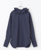 【ハッシュニュアンス/#Newans】の【マシンウォッシャブル】ピエロラッフルカラーシャツ 人気、トレンドファッション・服の通販 founy(ファニー) ファッション Fashion レディースファッション Fashion for Women トップス・カットソー Cut & Sew Tops シャツ・ブラウス・オフィスカジュアル Elegant Blouses & Button-Ups シンプル Simple, Minimal ストレッチ Stretch, Stretchy Fabric フリル Frill, Ruffle A/W・秋冬 Autumn/Winter thumbnail ネイビー|ID: prp329100004686799 ipo3291000000033843497