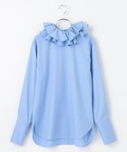 【ハッシュニュアンス/#Newans】の【マシンウォッシャブル】ピエロラッフルカラーシャツ 人気、トレンドファッション・服の通販 founy(ファニー) ファッション Fashion レディースファッション Fashion for Women トップス・カットソー Cut & Sew Tops シャツ・ブラウス・オフィスカジュアル Elegant Blouses & Button-Ups シンプル Simple, Minimal ストレッチ Stretch, Stretchy Fabric フリル Frill, Ruffle A/W・秋冬 Autumn/Winter thumbnail ブルー|ID: prp329100004686799 ipo3291000000033843498