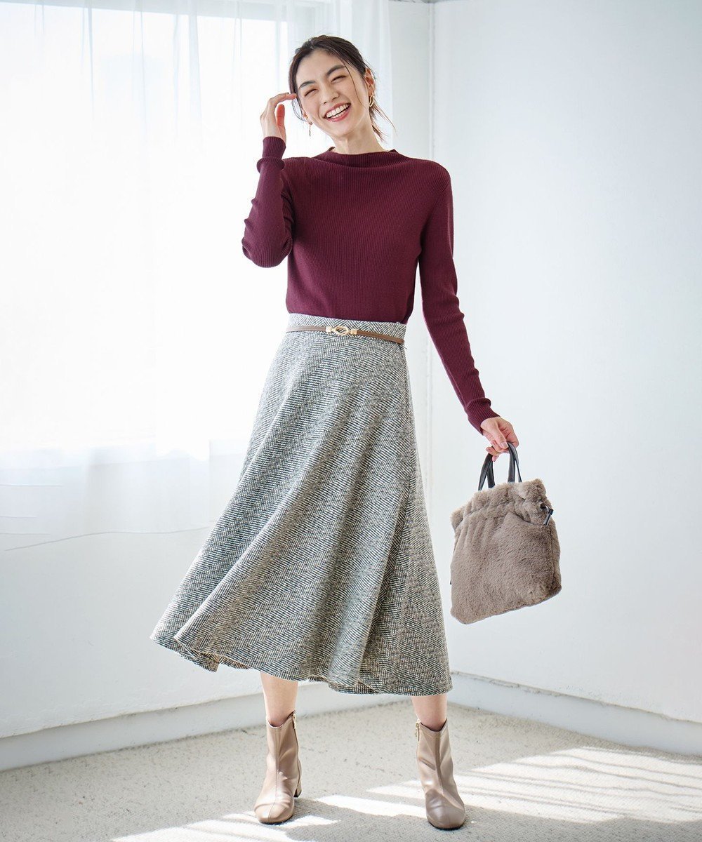 【エニー/ANY】の【ウエストゴム】ループツイードヘリンボーンフレアスカート 人気、トレンドファッション・服の通販 founy(ファニー) ファッション Fashion レディースファッション Fashion for Women スカート Skirts Aライン・フレアスカート A-Line & Flared Skirts フレア Flare, Flared ループ Loop, Loop Knit 楽ちん Easy Fit, Comfortable A/W・秋冬 Autumn/Winter other-1|ID: prp329100004686842 ipo3291000000034296055