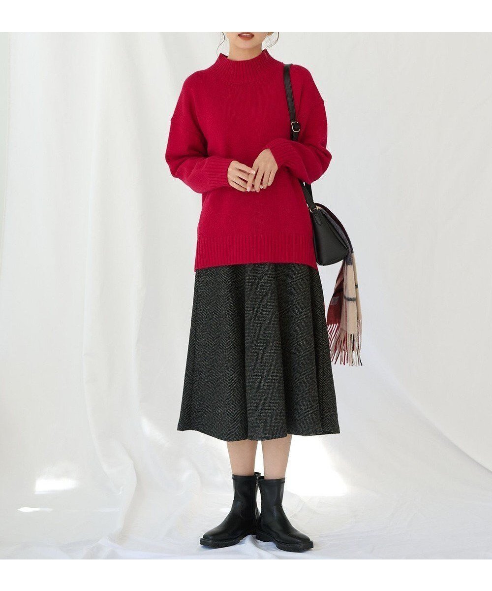 【エニー/ANY】の【ウエストゴム】ループツイードヘリンボーンフレアスカート インテリア・キッズ・メンズ・レディースファッション・服の通販 founy(ファニー) 　ファッション　Fashion　レディースファッション　Fashion for Women　スカート　Skirts　Aライン・フレアスカート　A-Line & Flared Skirts　フレア　Flare, Flared　ループ　Loop, Loop Knit　楽ちん　Easy Fit, Comfortable　A/W・秋冬　Autumn/Winter　ブラックベース|ID: prp329100004686842 ipo3291000000036279429