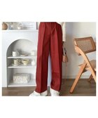 【ウィゴー/WEGO】の【手洗い可】ハイウエストセンタープレスワイドパンツ ダークオレンジ|ID: prp329100004686849 ipo3291000000034355441