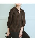 【23区/NIJYUSANKU】の【先行予約/WEB 一部店舗限定】ブロックチェック フリル ブラウス ブラウンチェック|ID:prp329100004686863