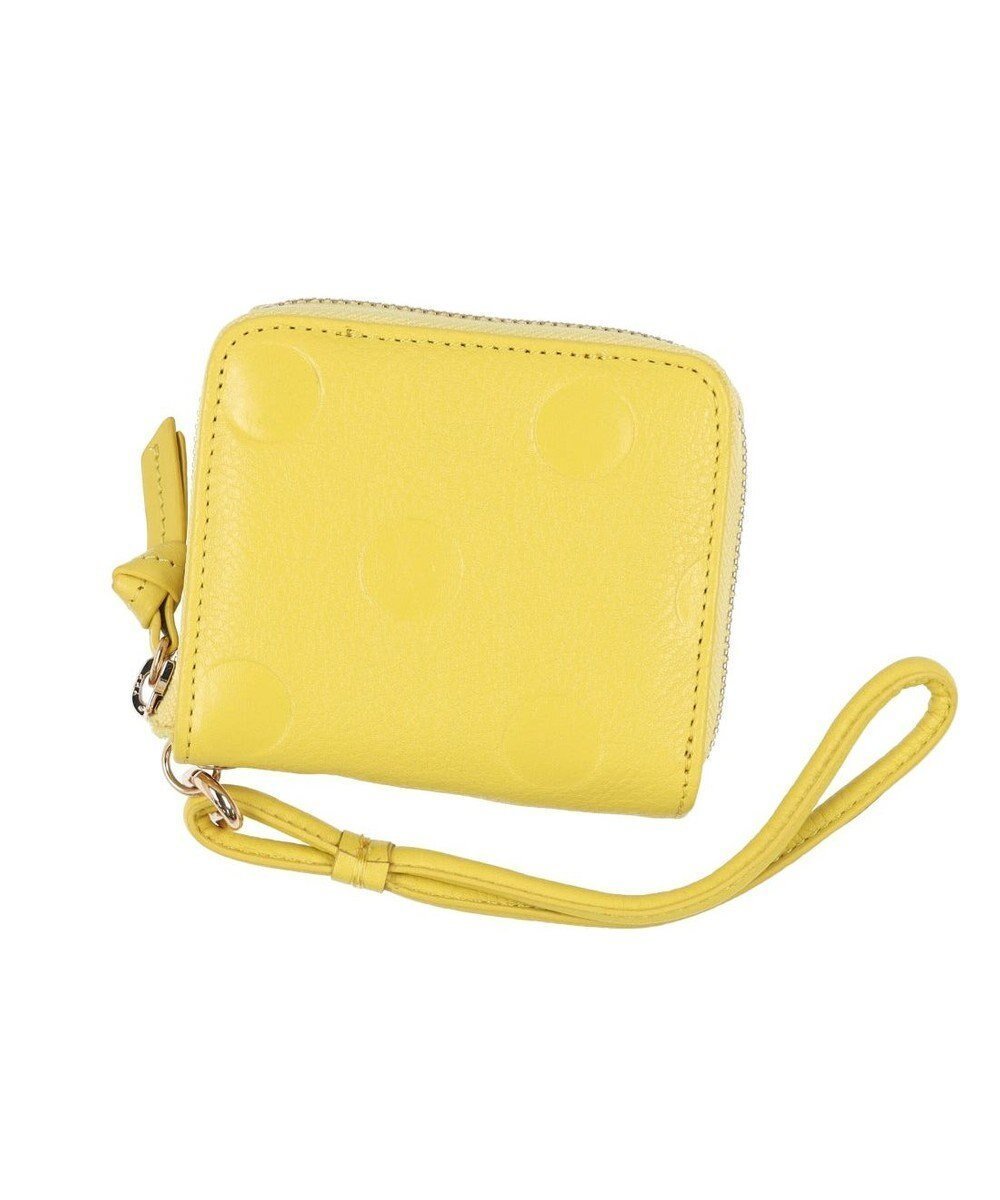【アンビリオン/UNBILLION】のペルケ perche / ドット型押しパームフィットストラップウォレット インテリア・キッズ・メンズ・レディースファッション・服の通販 founy(ファニー) ファッション Fashion レディースファッション Fashion for Women ミニ財布・二つ折り財布 Wallets & Card Cases おすすめ Recommended / Our Picks コンパクト Compact, Small Size ドット Polka Dot, Dot Pattern ポケット Pocket, Pocket Detail ラップ Wrap, Wrap Design 財布 Wallet, Purse イエロー|ID: prp329100004686865 ipo3291000000033843933