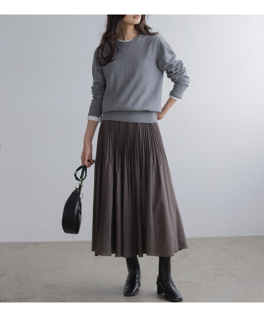 【組曲/KUMIKYOKU】の【加藤ローサさん着用】アンティークオーガンプリーツ スカート インテリア・キッズ・メンズ・レディースファッション・服の通販 founy(ファニー) 　ファッション　Fashion　レディースファッション　Fashion for Women　スカート　Skirts　プリーツスカート / 上品フェミニンスタイル　Pleated Skirts　オーガンジー　Organza Fabric　クラシック　Classic, Timeless Style　シルク　Silk, 100% Silk　フィット　Fit, Slim Fit　プリーツ　Pleats, Pleated　A/W・秋冬　Autumn/Winter　エレガント 上品　Elegant　ブラウン系|ID: prp329100004686875 ipo3291000000035545865