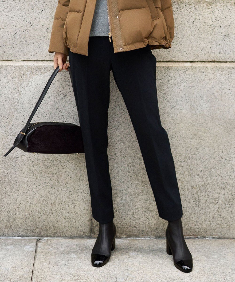 【自由区/JIYU-KU】のTRギャバ裏起毛テーパード パンツ 人気、トレンドファッション・服の通販 founy(ファニー) 　ファッション　Fashion　レディースファッション　Fashion for Women　パンツ　Pants & Trousers　ギャザー　Gathered, Ruffled　ストレッチ　Stretch, Stretchy Fabric　センター　Center, Center Line　テーパード　Tapered, Tapered Pants　定番　Standard, Basic Item　フィット　Fit, Slim Fit　ローズ　Rose, Rose Motif　A/W・秋冬　Autumn/Winter　 other-1|ID: prp329100004686890 ipo3291000000034475505