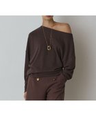 【グレース コンチネンタル/GRACE CONTINENTAL】のアシメテレコカットトップ ブラウン|ID: prp329100004686899 ipo3291000000033844153