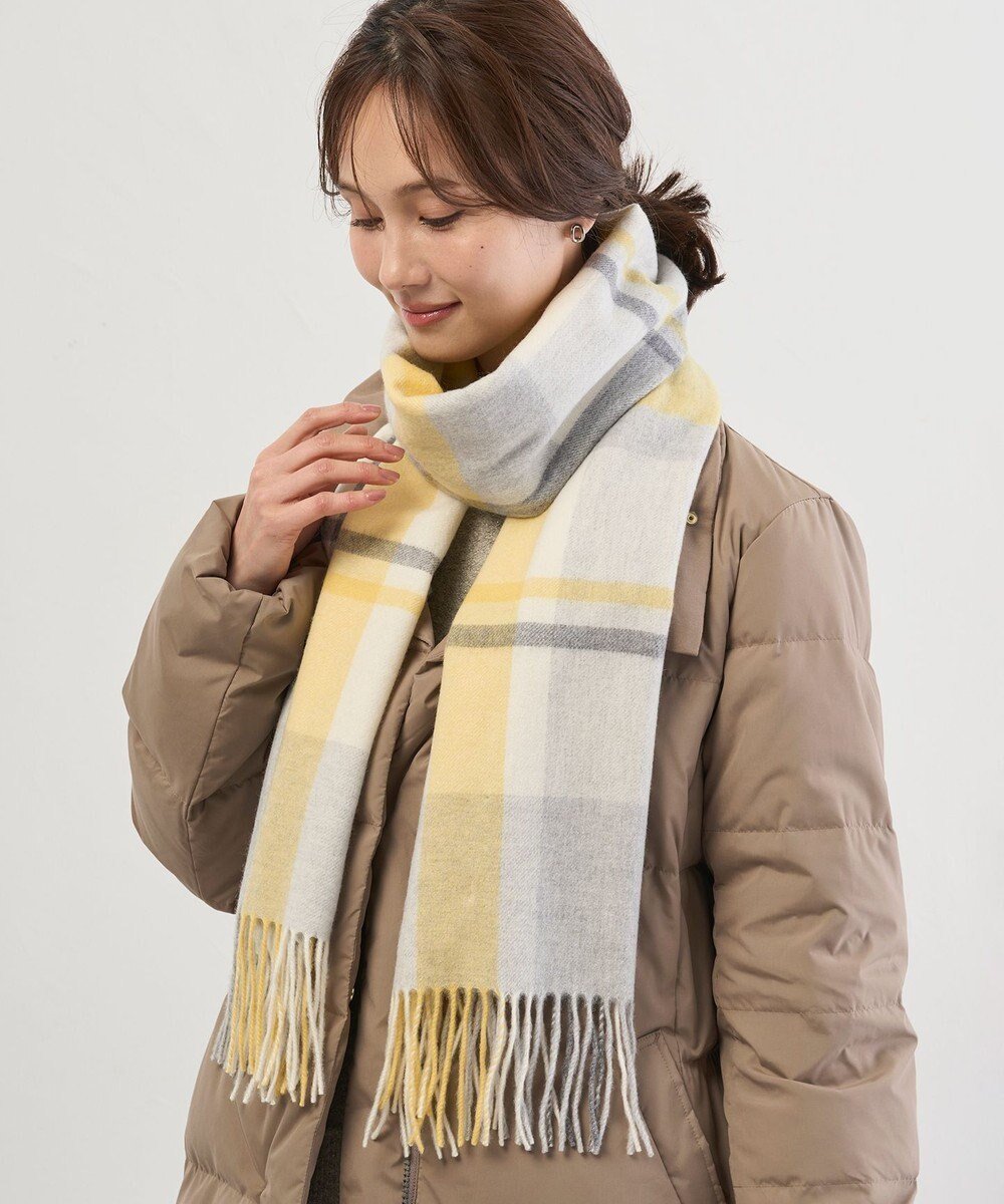 【ジェイ プレス/J.PRESS】のカシミヤチェック マフラー インテリア・キッズ・メンズ・レディースファッション・服の通販 founy(ファニー) 　ファッション　Fashion　レディースファッション　Fashion for Women　マフラー・スヌード / 冬小物の定番　Scarves & Mufflers　イエロー　Yellow　エレガント 上品　Elegant　オレンジ　Orange　シンプル　Simple, Minimal　ストール　Stole, Wrap　スヌード　Snood, Infinity Scarf　ターコイズ　Turquoise, Blue-Green　チェック　Check, Plaid, Tartan　パープル　Purple, Violet　ブロック　Block, Solid Block Pattern　マフラー　Scarf, Muffler　無地　Plain, Solid Color　ラベンダー　Lavender　A/W・秋冬　Autumn/Winter　イエロー系|ID: prp329100004686902 ipo3291000000034746263