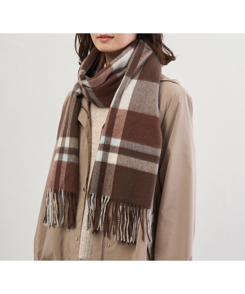 【ジェイ プレス/J.PRESS】のカシミヤチェック マフラー インテリア・キッズ・メンズ・レディースファッション・服の通販 founy(ファニー) 　ファッション　Fashion　レディースファッション　Fashion for Women　マフラー・スヌード / 冬小物の定番　Scarves & Mufflers　イエロー　Yellow　エレガント 上品　Elegant　オレンジ　Orange　シンプル　Simple, Minimal　ストール　Stole, Wrap　スヌード　Snood, Infinity Scarf　ターコイズ　Turquoise, Blue-Green　チェック　Check, Plaid, Tartan　パープル　Purple, Violet　ブロック　Block, Solid Block Pattern　マフラー　Scarf, Muffler　無地　Plain, Solid Color　ラベンダー　Lavender　A/W・秋冬　Autumn/Winter　ダークブラウン系|ID: prp329100004686902 ipo3291000000034746264