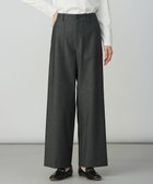 【ジェイ プレス/J.PRESS】の【洗える】シャンブレー2wayストレッチ ワイド ストレート パンツ チャコール系|ID: prp329100004686905 ipo3291000000033844207