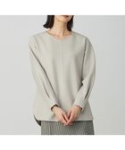 【ジェイ プレス/J.PRESS】の【洗える】メルトンジャージー Vネック カットソー グレージュ系|ID: prp329100004686914 ipo3291000000033844278