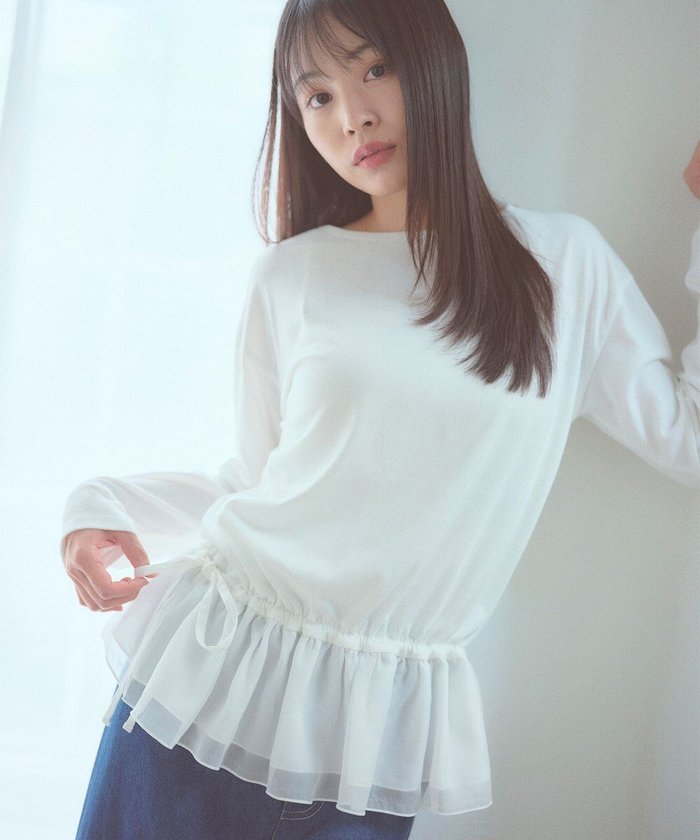 【フェルゥ/Feroux】のフリルぺプラム カットソー インテリア・キッズ・メンズ・レディースファッション・服の通販 founy(ファニー) https://founy.com/ ファッション Fashion レディースファッション Fashion for Women トップス・カットソー Cut & Sew Tops シャツ・ブラウス・オフィスカジュアル Elegant Blouses & Button-Ups ロングTシャツ・Tシャツ Longline T-Shirts & Tees カットソー・ベーシックTシャツ Cut-and-Sewn Tops / Stretch Tees & Basics カットソー Cut and Sewn Top シフォン Chiffon, Lightweight Fabric スウェット / スエット Sweatshirt, Sweatwear チュール Tulip, Tulip Motif フェミニン Feminine, Girly フリル Frill, Ruffle リボン Ribbon, Bow ロマンティック Romantic, Feminine Style A/W・秋冬 Autumn/Winter |ID: prp329100004686944 ipo3291000000033844441