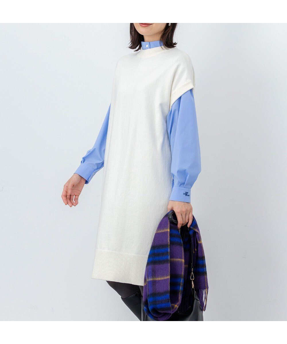 【組曲/KUMIKYOKU】のコットンカシミヤMIXチュニック丈ニットワンピース 人気、トレンドファッション・服の通販 founy(ファニー) 　ファッション　Fashion　レディースファッション　Fashion for Women　ワンピース　Dresses　ニットワンピース　Knit Dresses　チュニック　Tunic Tops & Dresses　春　Spring　秋　Autumn　シンプル　Simple, Minimal　ストレッチ　Stretch, Stretchy Fabric　タートル　Turtleneck, Turtle Collar　チュニック　Tunic, Long Top　バランス　Balance, Style Balance　ベスト　Vest, Waistcoat　冬　Winter / This Winter　A/W・秋冬　Autumn/Winter　エレガント 上品　Elegant　 other-1|ID: prp329100004686970 ipo3291000000034212773