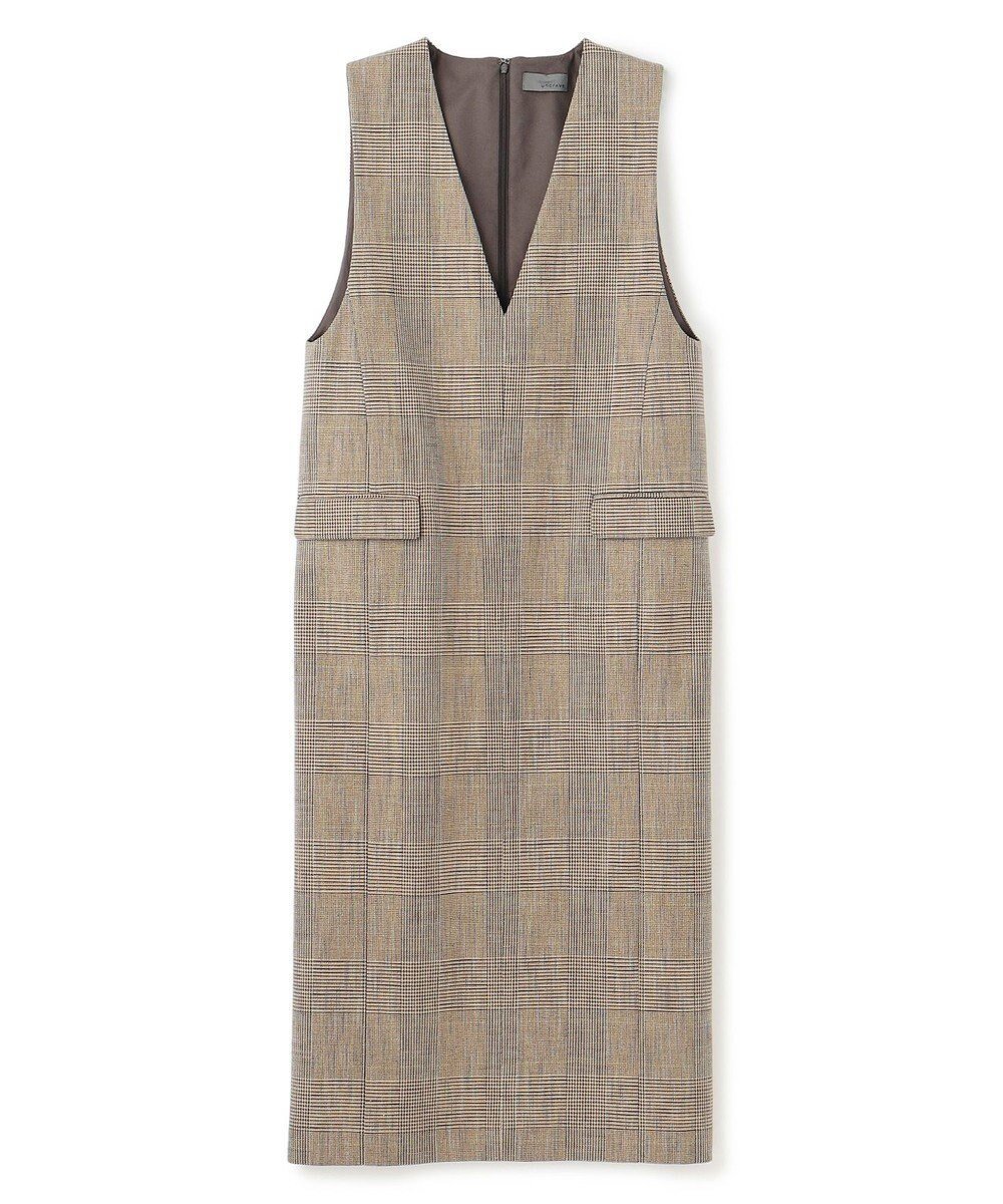 【アンクレイヴ/uncrave】のグレンチェック ワンピース インテリア・キッズ・メンズ・レディースファッション・服の通販 founy(ファニー) ファッション Fashion レディースファッション Fashion for Women スカート Skirts イエロー Yellow 今季 This Season, Current Season シンプル Simple, Minimal スリット Slit, Slit Detail チェック Check, Plaid, Tartan ロング Long, Long-Length ワイド Wide, Wide Fit A/W・秋冬 Autumn/Winter ブラウンチェック|ID: prp329100004686977 ipo3291000000035523690