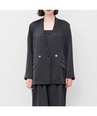 【アンクレイヴ/uncrave】のシャイニーダブルサテン ジャケット 人気、トレンドファッション・服の通販 founy(ファニー) ファッション Fashion レディースファッション Fashion for Women アウター Coat / Outerwear Collection レディースジャケット・軽アウター Jackets ノーカラージャケット / シンプル上品コーデ Collarless Jackets サテン Satin, Glossy Fabric ジャケット Jacket, Outerwear スリット Slit, Slit Detail ダブル Double, Double-Breasted ドレープ Drape, Draping Fabric フレア Flare, Flared ワイド Wide, Wide Fit ワッシャー Washer, Crinkled Finish A/W・秋冬 Autumn/Winter thumbnail スレート|ID: prp329100004686987 ipo3291000000033844724