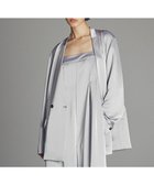 【アンクレイヴ/uncrave】のシャイニーダブルサテン ジャケット 人気、トレンドファッション・服の通販 founy(ファニー) ファッション Fashion レディースファッション Fashion for Women アウター Coat / Outerwear Collection レディースジャケット・軽アウター Jackets ノーカラージャケット / シンプル上品コーデ Collarless Jackets サテン Satin, Glossy Fabric ジャケット Jacket, Outerwear スリット Slit, Slit Detail ダブル Double, Double-Breasted ドレープ Drape, Draping Fabric フレア Flare, Flared ワイド Wide, Wide Fit ワッシャー Washer, Crinkled Finish A/W・秋冬 Autumn/Winter thumbnail シルバーグレー|ID: prp329100004686987 ipo3291000000033844725