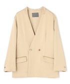 【アンクレイヴ/uncrave】のシャイニーダブルサテン ジャケット 人気、トレンドファッション・服の通販 founy(ファニー) ファッション Fashion レディースファッション Fashion for Women アウター Coat / Outerwear Collection レディースジャケット・軽アウター Jackets ノーカラージャケット / シンプル上品コーデ Collarless Jackets サテン Satin, Glossy Fabric ジャケット Jacket, Outerwear スリット Slit, Slit Detail ダブル Double, Double-Breasted ドレープ Drape, Draping Fabric フレア Flare, Flared ワイド Wide, Wide Fit ワッシャー Washer, Crinkled Finish A/W・秋冬 Autumn/Winter thumbnail ゴールドベージュ|ID: prp329100004686987 ipo3291000000033844726