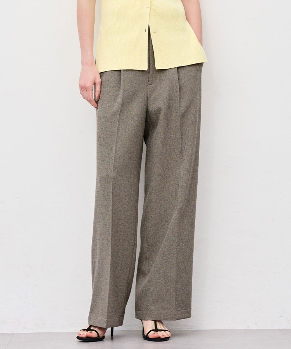 【アンクレイヴ/uncrave】の【手洗い可】ウォッシャブルウールライクツイル ワイドパンツ インテリア・キッズ・メンズ・レディースファッション・服の通販 founy(ファニー) 　ファッション　Fashion　レディースファッション　Fashion for Women　パンツ　Pants & Trousers　シャンブレー　Chambray, Denim-Like Fabric　ジャケット　Jacket, Outerwear　ストレート　Straight, Straight Cut　セットアップ　Set-Up, Coordinated Outfit　センター　Center, Center Line　ツイル　Twist, Twisted Detail　レギュラー　Regular, Standard Fit　ワイド　Wide, Wide Fit　A/W・秋冬　Autumn/Winter　おすすめ　Recommended / Our Picks　シャンブレーチャコール|ID: prp329100004686995 ipo3291000000034378391