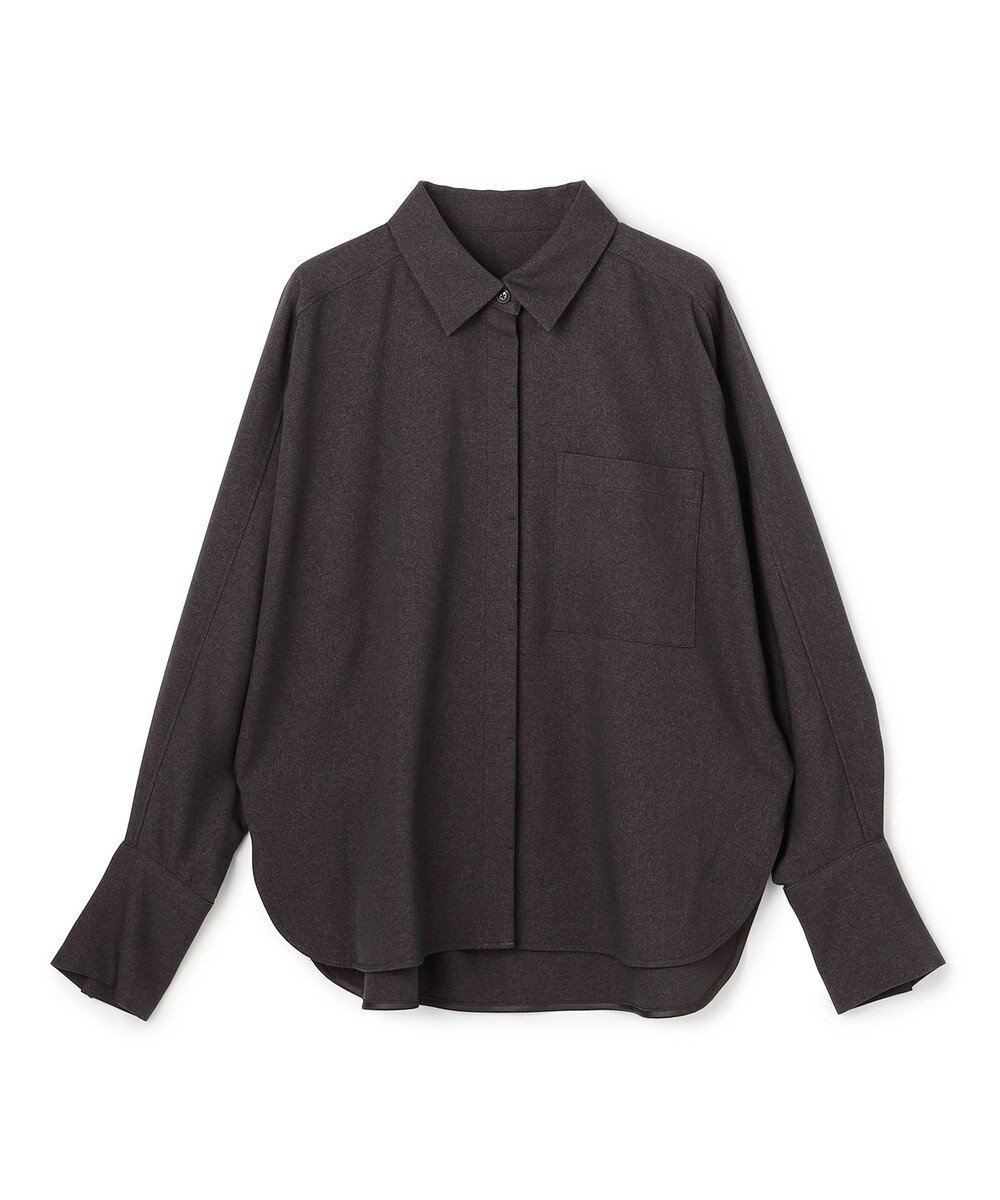 【アンクレイヴ/uncrave】のウォッシャブルウールライクツイル ドルマンシャツ インテリア・キッズ・メンズ・レディースファッション・服の通販 founy(ファニー) ファッション Fashion レディースファッション Fashion for Women トップス・カットソー Cut & Sew Tops シャツ・ブラウス・オフィスカジュアル Elegant Blouses & Button-Ups シャンブレー Chambray, Denim-Like Fabric ジャケット Jacket, Outerwear ツイル Twist, Twisted Detail 定番 Standard, Basic Item バランス Balance, Style Balance レギュラー Regular, Standard Fit ワイド Wide, Wide Fit A/W・秋冬 Autumn/Winter 【WEB限定】グレーブラウン|ID: prp329100004686997 ipo3291000000033919436