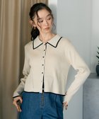 【アースミュージックアンドエコロジー/earth music&ecology】のバイカラートリムニットカーディガン 人気、トレンドファッション・服の通販 founy(ファニー) ファッション Fashion レディースファッション Fashion for Women トップス・カットソー Cut & Sew Tops ニット Knit Tops & Sweaters カーディガン・羽織り Layered Style Cardigans カーディガン Cardigan, Knitwear コンパクト Compact, Small Size フィット Fit, Slim Fit ポケット Pocket, Pocket Detail A/W・秋冬 Autumn/Winter thumbnail Ivory|ID: prp329100004687010 ipo3291000000033844888