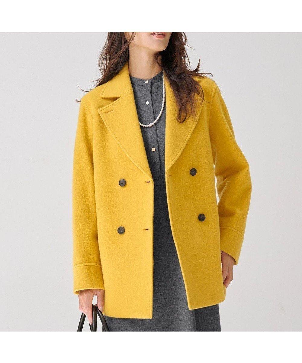 【ジェイ プレス/J.PRESS】の【WEB限定カラーあり】Jackal ソフトメルトン Pコート インテリア・キッズ・メンズ・レディースファッション・服の通販 founy(ファニー) 　ファッション　Fashion　レディースファッション　Fashion for Women　アウター　Coat / Outerwear Collection　コート・ロングコート・ピーコート　Long Coats, Peacoats & More　レディースジャケット・軽アウター　Jackets　Pコート　Pea Coats　シンプル　Simple, Minimal　ジャケット　Jacket, Outerwear　ストール　Stole, Wrap　メルトン　Melton, Heavy Wool　リラックス　Relax, Relaxed Fit　エレガント 上品　Elegant　定番　Standard, Basic Item　A/W・秋冬　Autumn/Winter　【WEB限定】イエロー系|ID: prp329100004687016 ipo3291000000035723324