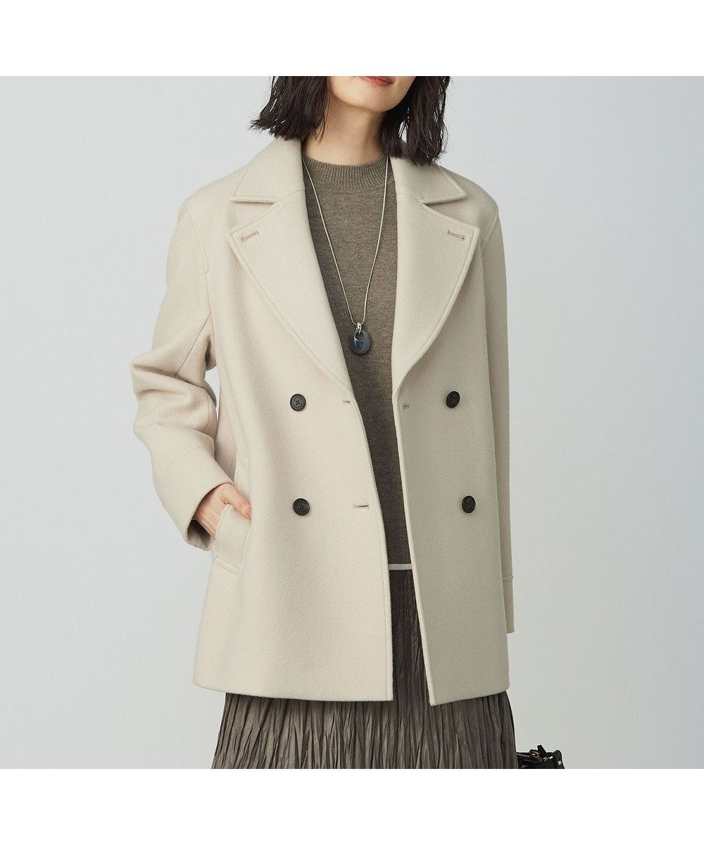 【ジェイ プレス/J.PRESS】の【WEB限定カラーあり】Jackal ソフトメルトン Pコート インテリア・キッズ・メンズ・レディースファッション・服の通販 founy(ファニー) 　ファッション　Fashion　レディースファッション　Fashion for Women　アウター　Coat / Outerwear Collection　コート・ロングコート・ピーコート　Long Coats, Peacoats & More　レディースジャケット・軽アウター　Jackets　Pコート　Pea Coats　シンプル　Simple, Minimal　ジャケット　Jacket, Outerwear　ストール　Stole, Wrap　メルトン　Melton, Heavy Wool　リラックス　Relax, Relaxed Fit　エレガント 上品　Elegant　定番　Standard, Basic Item　A/W・秋冬　Autumn/Winter　ベージュ系|ID: prp329100004687016 ipo3291000000035723326