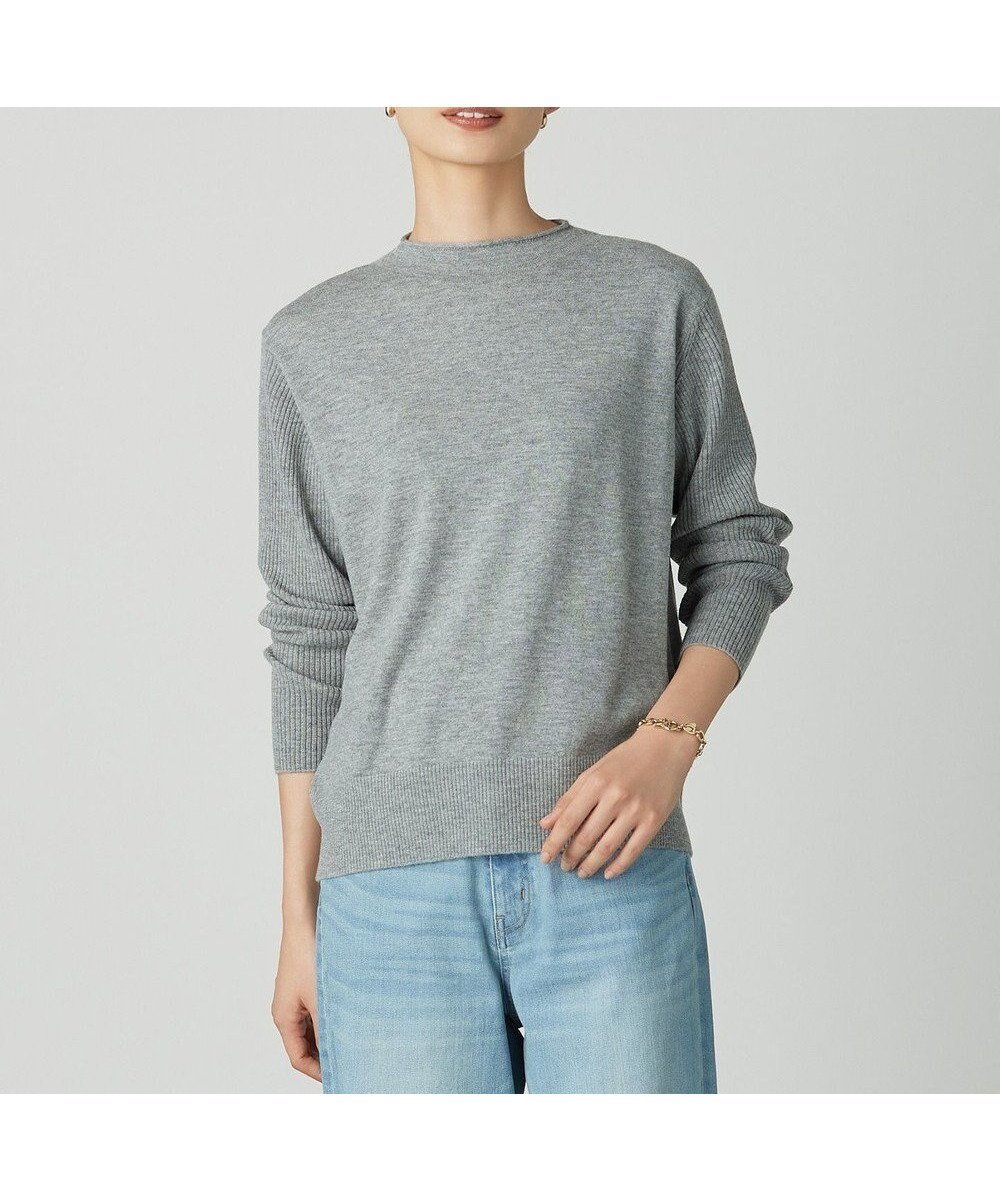 【ジェイ プレス/J.PRESS】のSOFT TOUCH WOOL 立ち襟 ニット インテリア・キッズ・メンズ・レディースファッション・服の通販 founy(ファニー) ファッション Fashion レディースファッション Fashion for Women トップス・カットソー Cut & Sew Tops ニット Knit Tops & Sweaters イエロー Yellow コンビ Combo, Combination Style セーター Sweater, Knitwear バランス Balance, Style Balance A/W・秋冬 Autumn/Winter グレー系|ID: prp329100004687026 ipo3291000000033845022