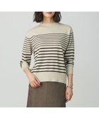 【ジェイ プレス/J.PRESS】の【洗える】SOFT TOUCH WOOL ボーダー ニット ベージュ×ダークブラウン系|ID: prp329100004687030 ipo3291000000033845045