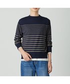 【ジェイ プレス/J.PRESS】の【洗える】SOFT TOUCH WOOL ボーダー ニット ネイビー×モカ系|ID: prp329100004687030 ipo3291000000033845047