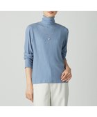 【ジェイ プレス/J.PRESS】の【洗える】カシミヤシルクシアーリブ タートル カットソー サックス系|ID: prp329100004687031 ipo3291000000033845067