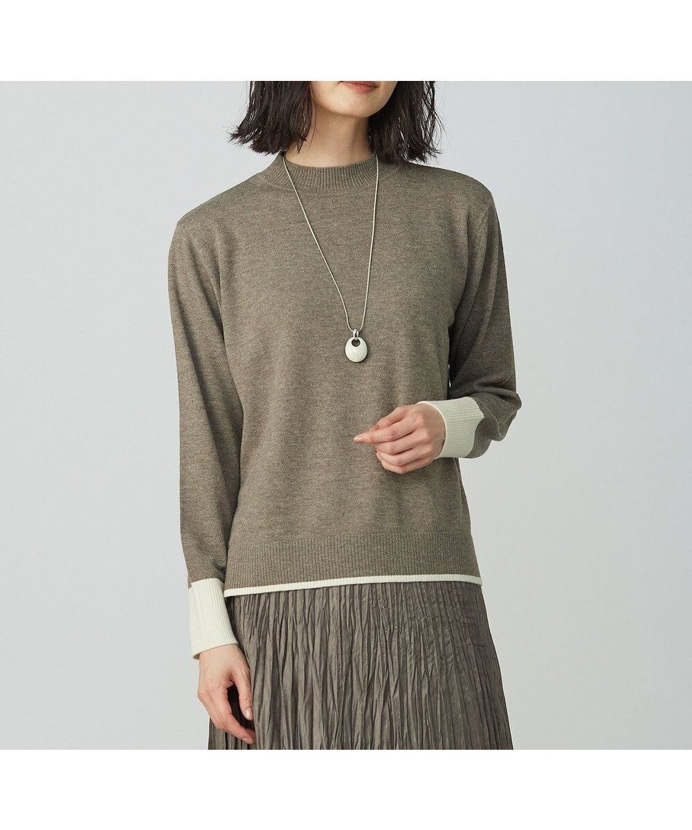 【ジェイ プレス/J.PRESS】のSOFT TOUCH WOOL ブロッキング ニット インテリア・キッズ・メンズ・レディースファッション・服の通販 founy(ファニー) ファッション Fashion レディースファッション Fashion for Women トップス・カットソー Cut & Sew Tops ニット Knit Tops & Sweaters イエロー Yellow シンプル Simple, Minimal セーター Sweater, Knitwear ブロッキング Color Blocking, Panel Design A/W・秋冬 Autumn/Winter エレガント 上品 Elegant モカ×オフホワイト系|ID: prp329100004687032 ipo3291000000033845078