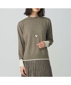 【ジェイ プレス/J.PRESS】のSOFT TOUCH WOOL ブロッキング ニット モカ×オフホワイト系|ID: prp329100004687032 ipo3291000000035608262