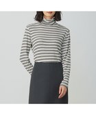 【ジェイ プレス/J.PRESS】の【洗える】カシミヤシルクシアーリブ ボーダー タートル カットソー アイボリーベース系|ID: prp329100004687033 ipo3291000000033845095