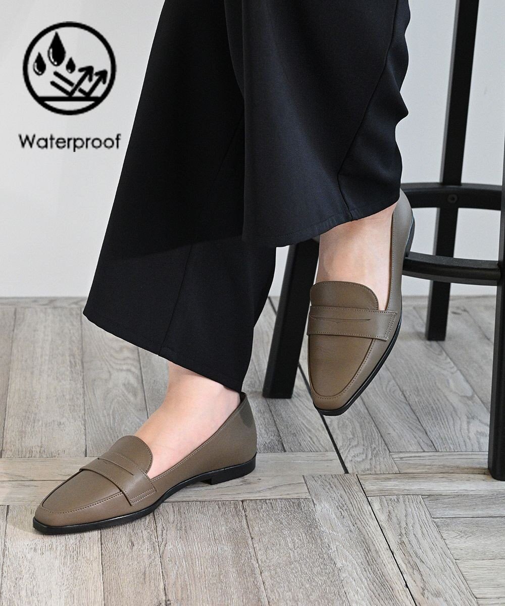 【アポム/APOM】の日本製 晴雨兼用スクエアトゥコインローファー15 インテリア・キッズ・メンズ・レディースファッション・服の通販 founy(ファニー) ファッション Fashion レディースファッション Fashion for Women シューズ Shoes, Footwear スマート Smart, Elegant パターン Pattern, Design Print フォルム Silhouette, Form 日本製 Made In Japan グレージュ|ID: prp329100004687963 ipo3291000000034327688